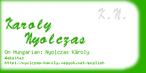 karoly nyolczas business card